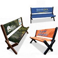 PANCHINA IN LEGNO E TESSUTO PERSONALIZZATA